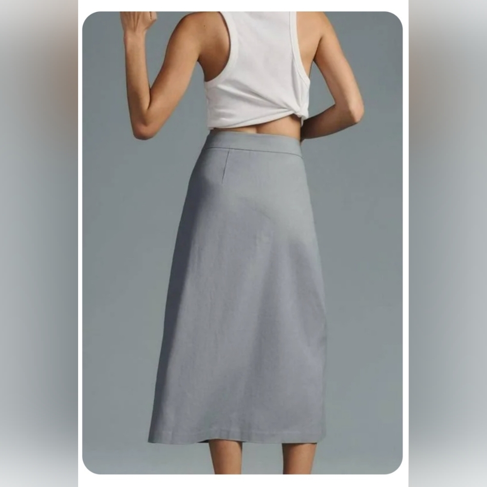 Anthropologie Mare X Utility Gray Midi Skirt - Picture 2 of 6